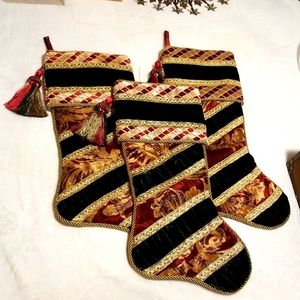 Set of three luxurious stockings